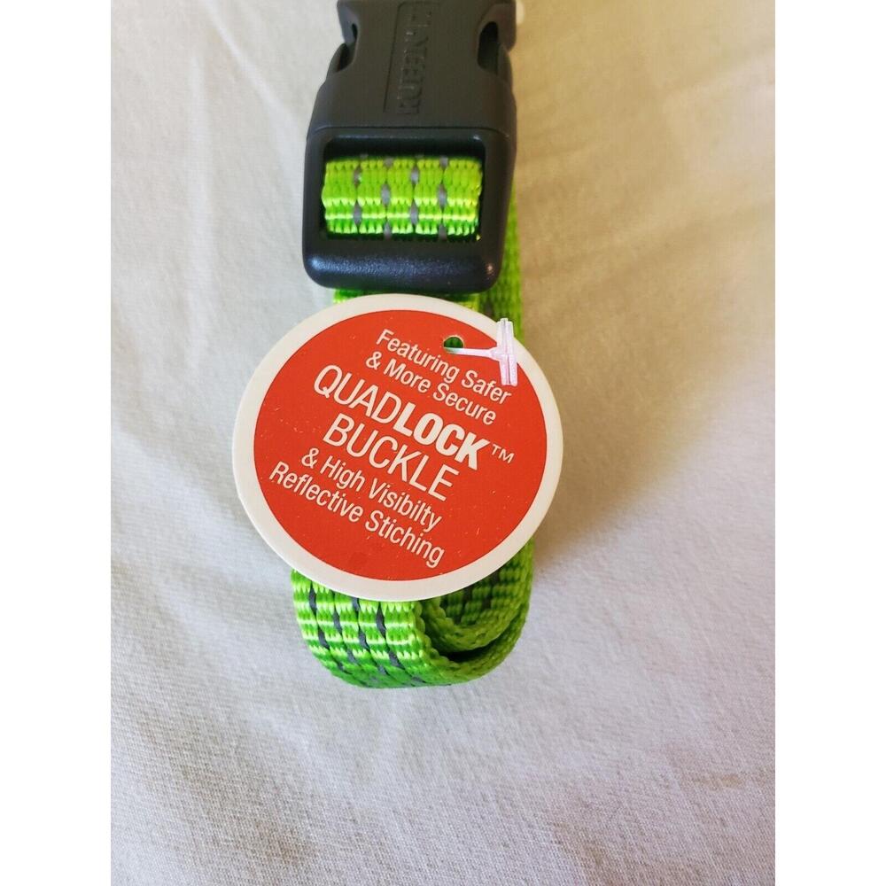 Ruffin It ReflecTech High-Visibility Dog Collar. 14-20". NEW Neon Green - Picture 2 of 4